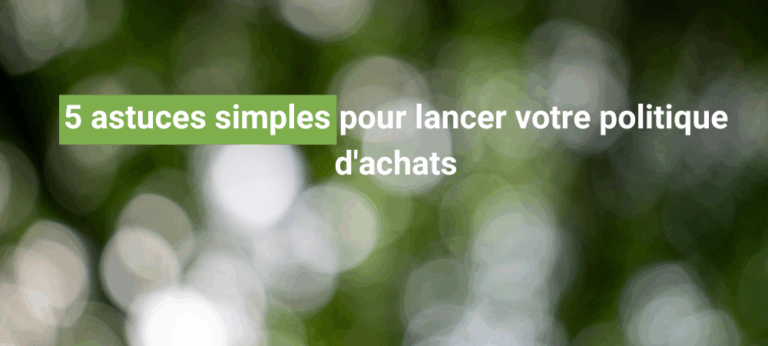 Demain autrement Achats durables